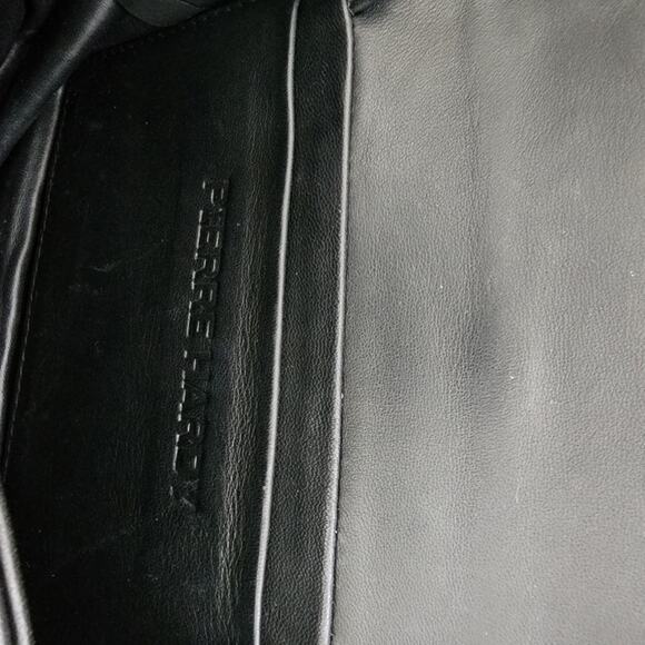 Pierre Hardy Alpha Crossbody Bag Black Lamb Leather Silver Pink Metallic Clutch - Picture 6 of 13